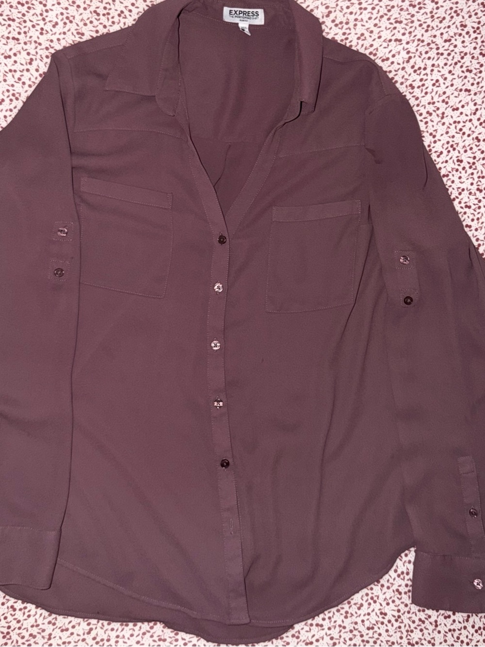 Express Plum portofino shirt